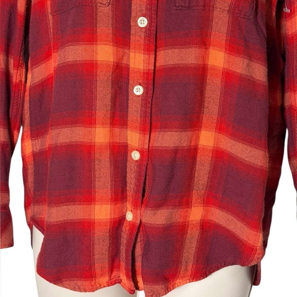 GAP x Pendleton Shirt Women’s XS Red Plaid Button-Up Long Sleeve Flannel Collab - Picture 5 of 11